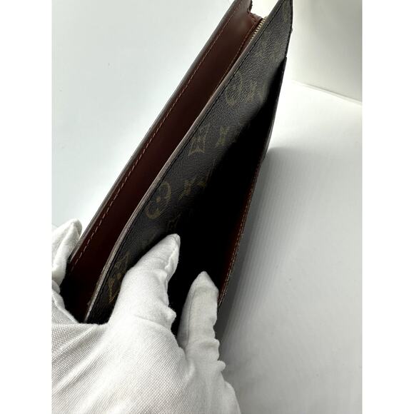 LOUIS VUITTON Monogram Pochette Homme Clutch Hand Bag Vintage Code SL0918 France - Picture 9 of 16